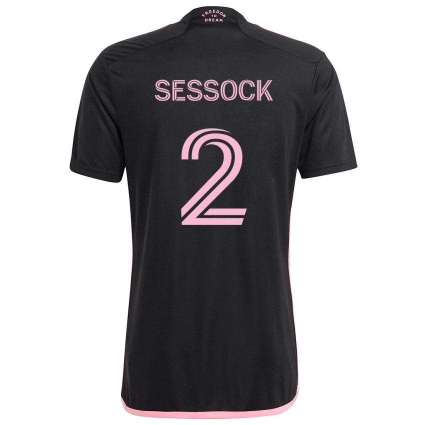 Mujer Camiseta Nykolas Sessock #2 Negro 2ª Equipación 2024/25 La Camisa Argentina