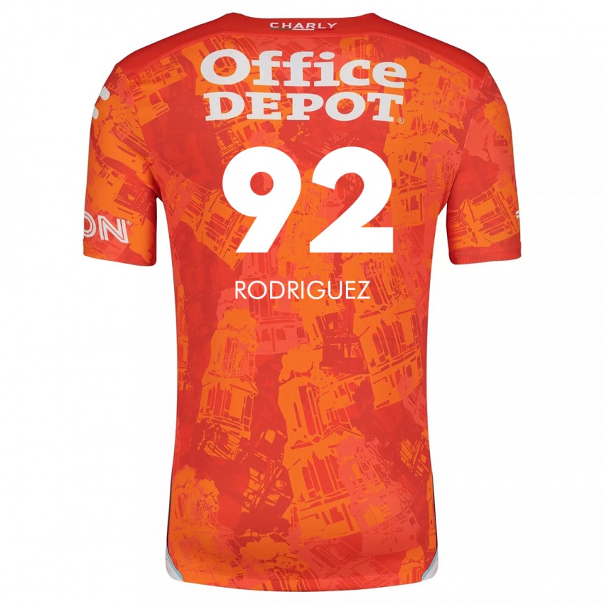 Mujer Camiseta Sergio Rodríguez #92 Naranja Blanco 2ª Equipación 2024/25 La Camisa Argentina