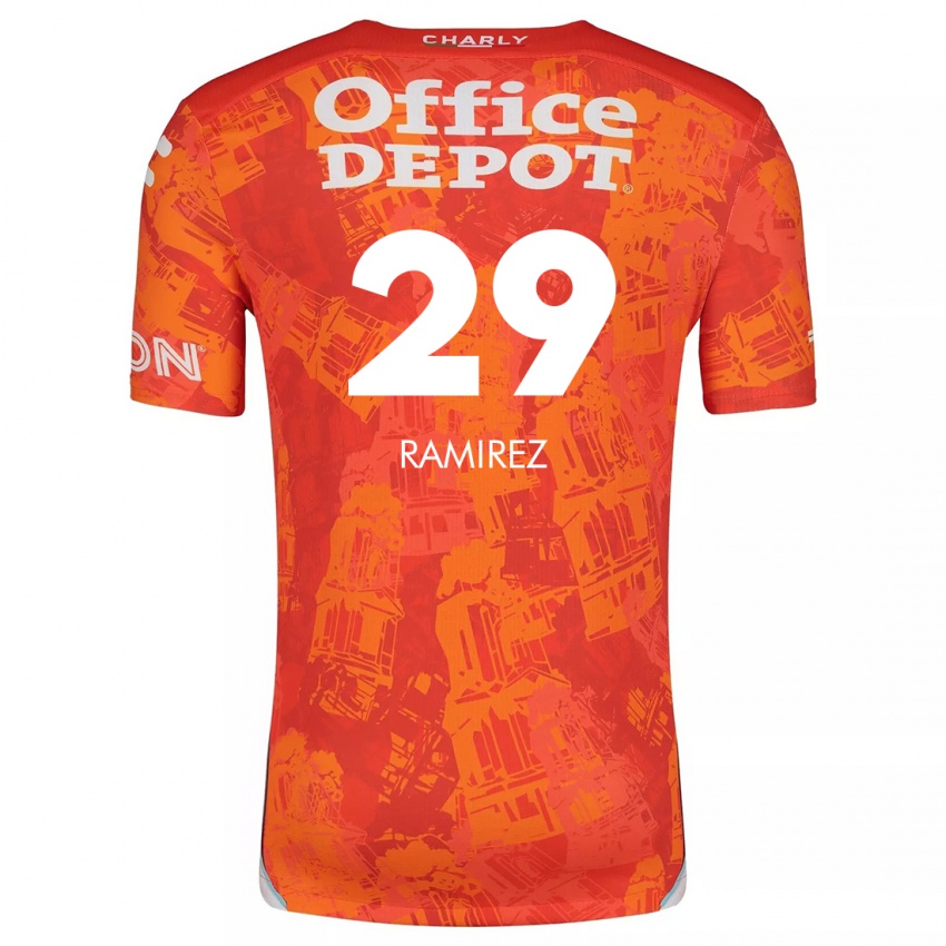 Mujer Camiseta Elliana Ramirez #29 Naranja Blanco 2ª Equipación 2024/25 La Camisa Argentina