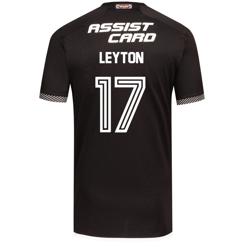 Mujer Camiseta Geraldine Leyton #17 Blanco Negro 2ª Equipación 2024/25 La Camisa Argentina