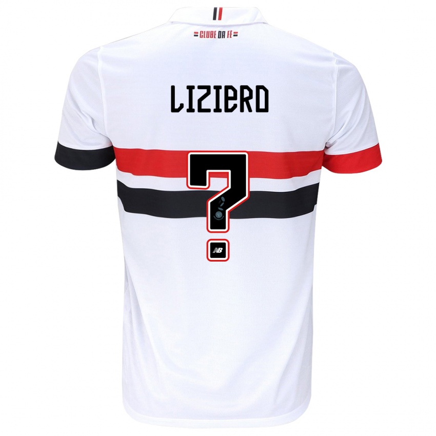 Niño Camiseta Liziero #0 Blanco Rojo Negro 1ª Equipación 2024/25 La Camisa Argentina