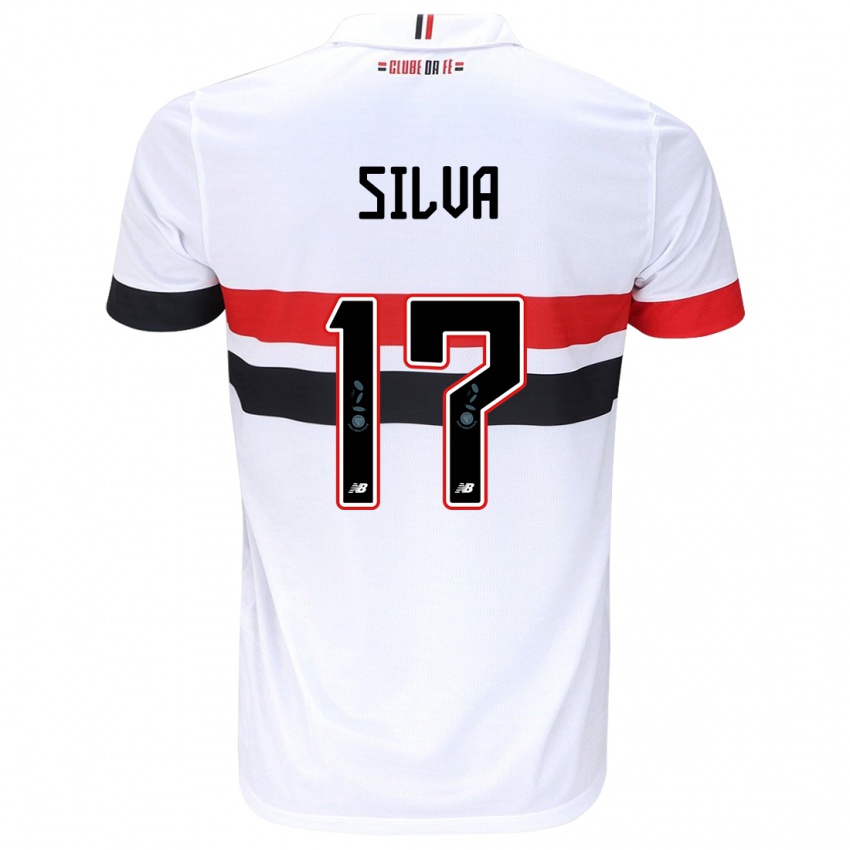 Niño Camiseta André Silva #17 Blanco Rojo Negro 1ª Equipación 2024/25 La Camisa Argentina