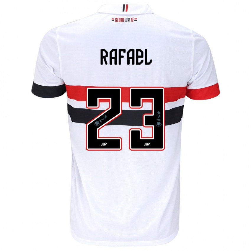 Niño Camiseta Rafael #23 Blanco Rojo Negro 1ª Equipación 2024/25 La Camisa Argentina