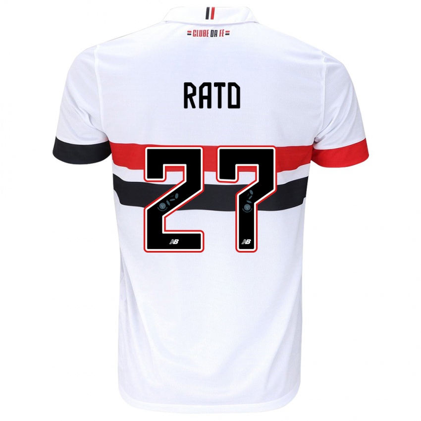 Niño Camiseta Wellington Rato #27 Blanco Rojo Negro 1ª Equipación 2024/25 La Camisa Argentina