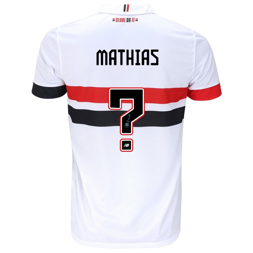 Niño Camiseta Leandro Mathias #0 Blanco Rojo Negro 1ª Equipación 2024/25 La Camisa Argentina