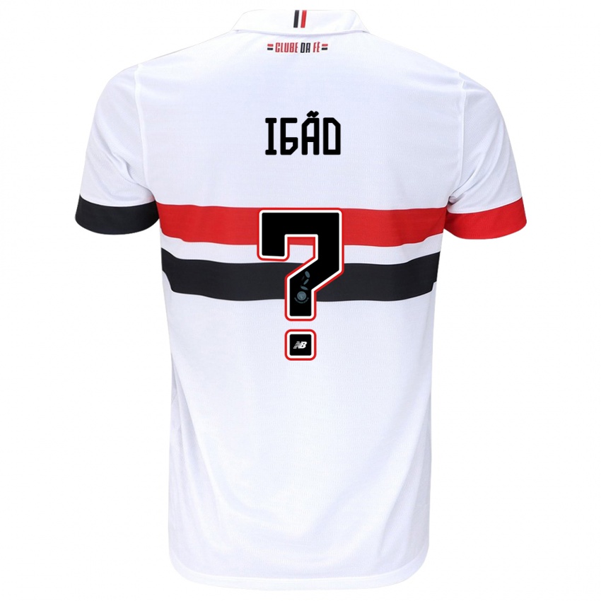 Niño Camiseta Igão #0 Blanco Rojo Negro 1ª Equipación 2024/25 La Camisa Argentina