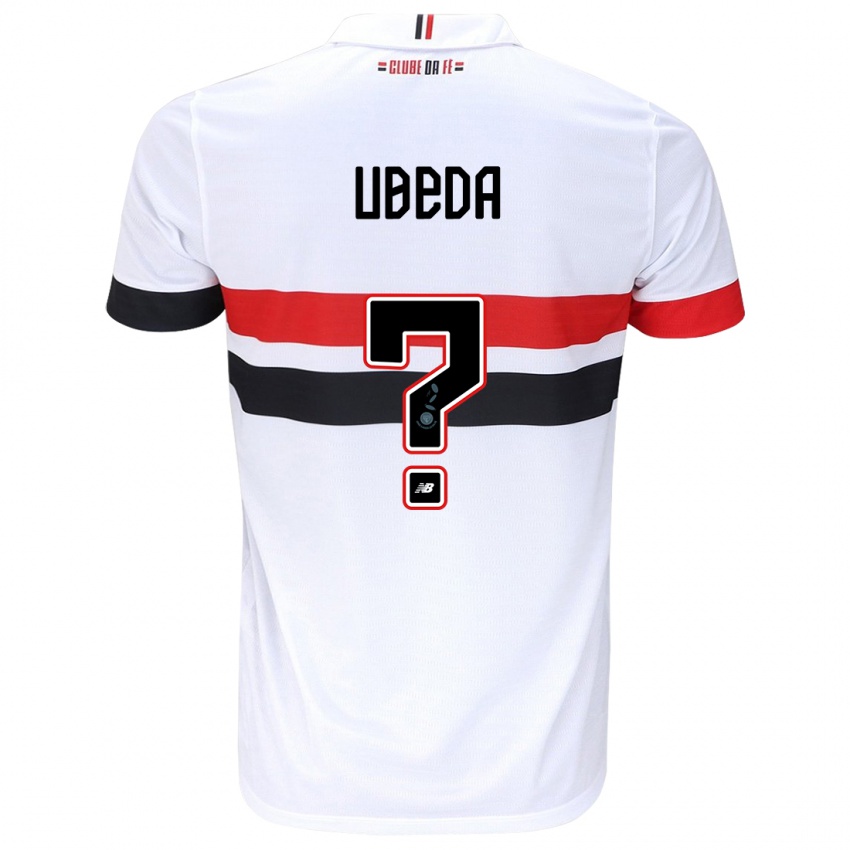 Niño Camiseta Felipe Ubeda #0 Blanco Rojo Negro 1ª Equipación 2024/25 La Camisa Argentina