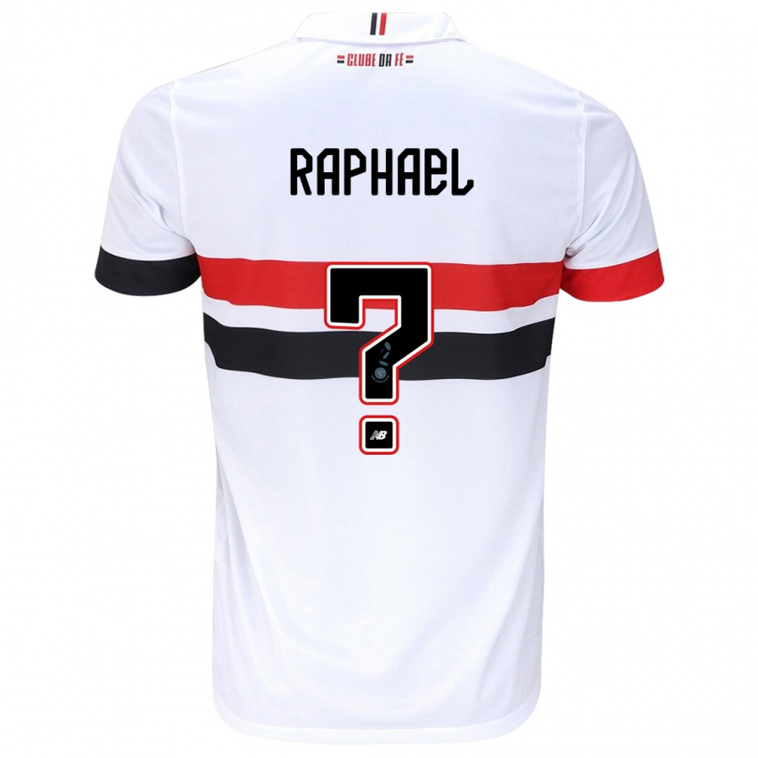 Niño Camiseta Raphael #0 Blanco Rojo Negro 1ª Equipación 2024/25 La Camisa Argentina