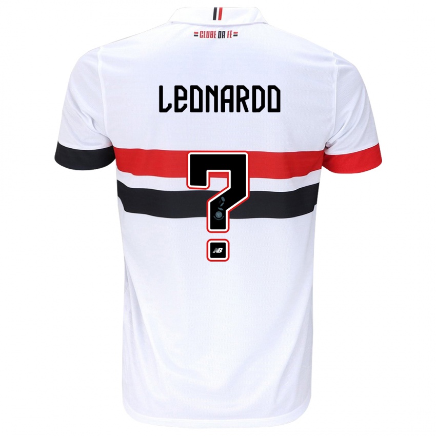 Niño Camiseta Hugo Leonardo #0 Blanco Rojo Negro 1ª Equipación 2024/25 La Camisa Argentina