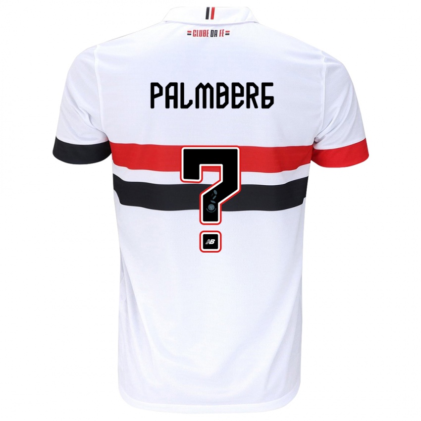 Niño Camiseta Palmberg #0 Blanco Rojo Negro 1ª Equipación 2024/25 La Camisa Argentina