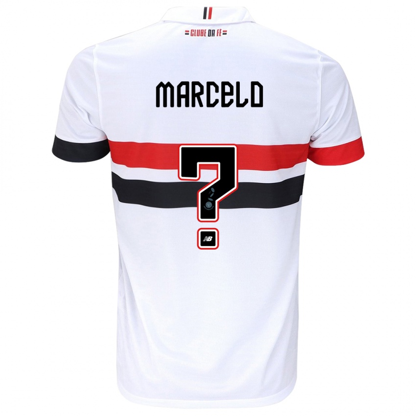 Niño Camiseta Marcelo #0 Blanco Rojo Negro 1ª Equipación 2024/25 La Camisa Argentina