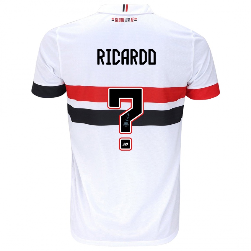 Niño Camiseta João Ricardo #0 Blanco Rojo Negro 1ª Equipación 2024/25 La Camisa Argentina