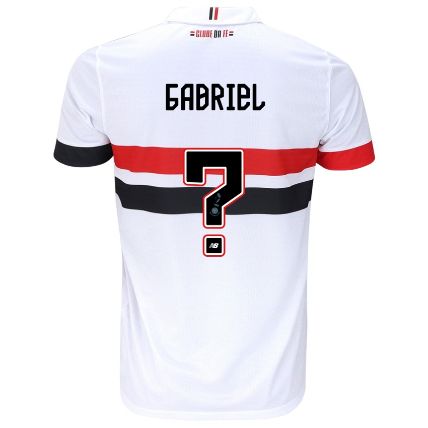 Niño Camiseta Gabriel Bruno #0 Blanco Rojo Negro 1ª Equipación 2024/25 La Camisa Argentina