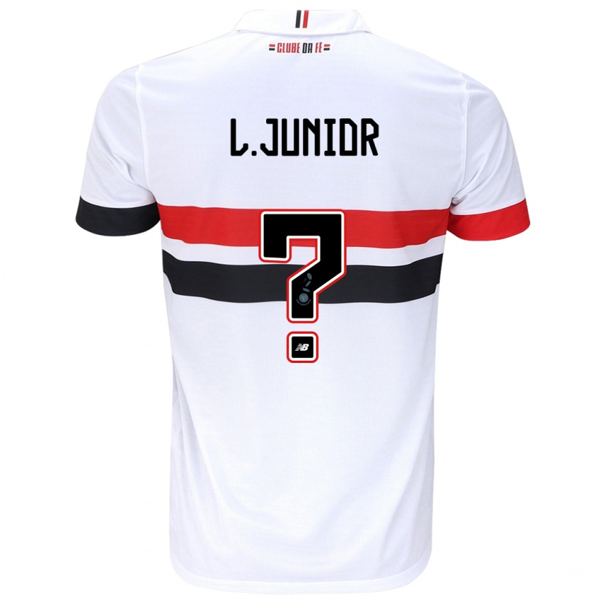 Niño Camiseta Luciano Junior #0 Blanco Rojo Negro 1ª Equipación 2024/25 La Camisa Argentina