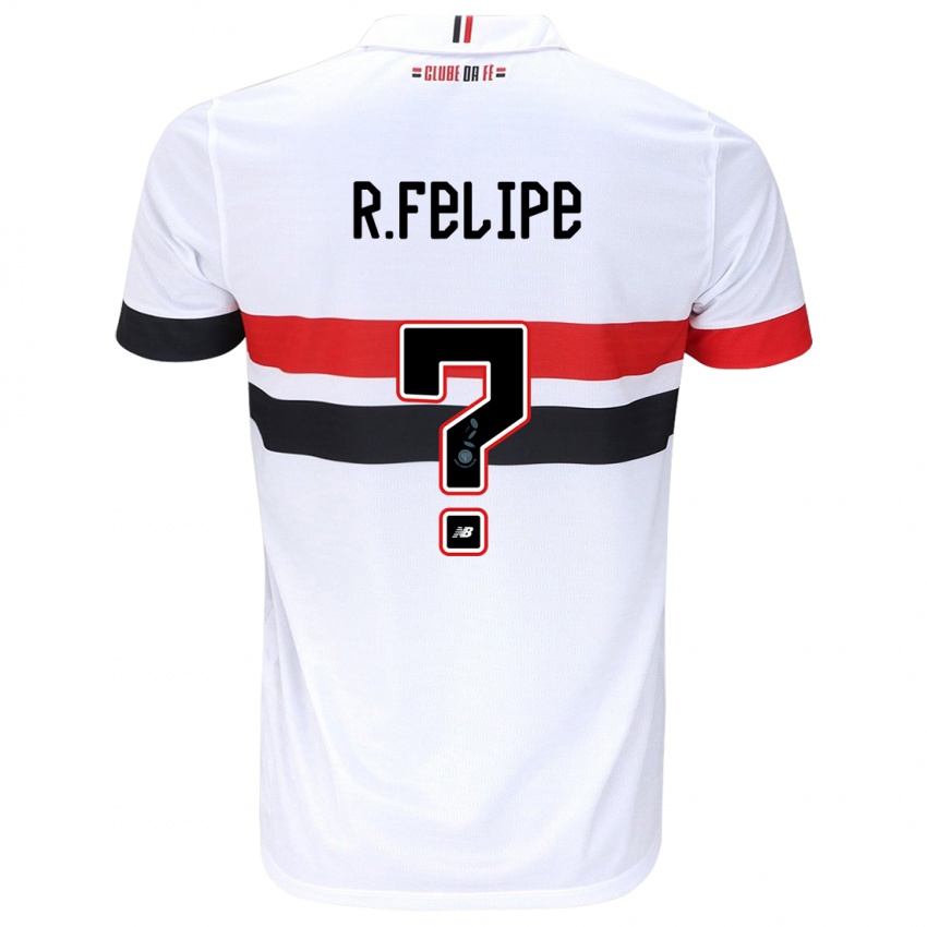 Niño Camiseta Ryan Felipe #0 Blanco Rojo Negro 1ª Equipación 2024/25 La Camisa Argentina