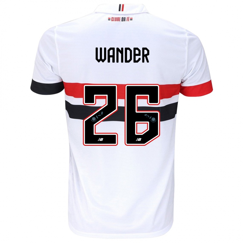 Niño Camiseta Talles Wander #26 Blanco Rojo Negro 1ª Equipación 2024/25 La Camisa Argentina