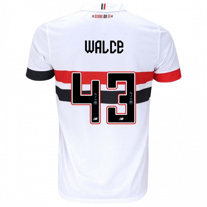 Niño Camiseta Walce #43 Blanco Rojo Negro 1ª Equipación 2024/25 La Camisa Argentina