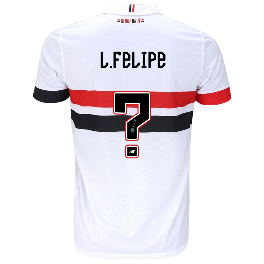 Niño Camiseta Luis Felipe #0 Blanco Rojo Negro 1ª Equipación 2024/25 La Camisa Argentina