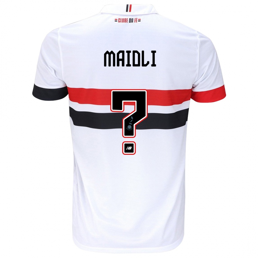 Niño Camiseta Gabriel Maioli #0 Blanco Rojo Negro 1ª Equipación 2024/25 La Camisa Argentina