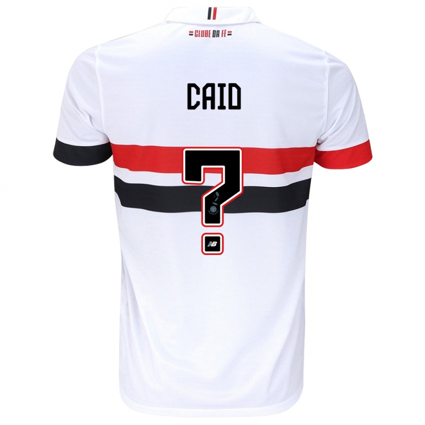 Niño Camiseta Caio #0 Blanco Rojo Negro 1ª Equipación 2024/25 La Camisa Argentina