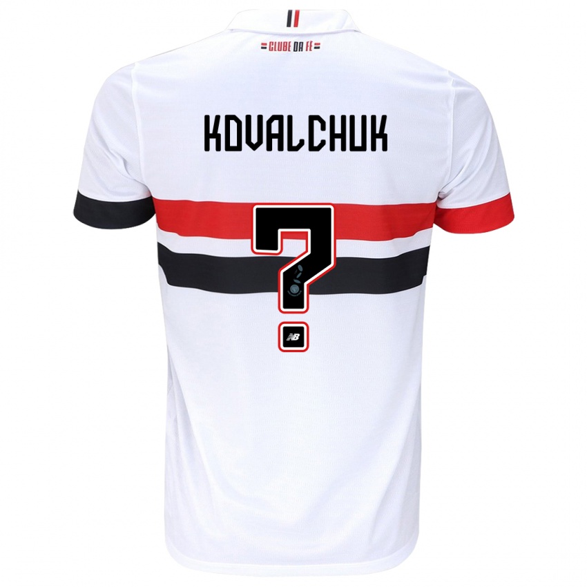 Niño Camiseta Filipp Kovalchuk #0 Blanco Rojo Negro 1ª Equipación 2024/25 La Camisa Argentina