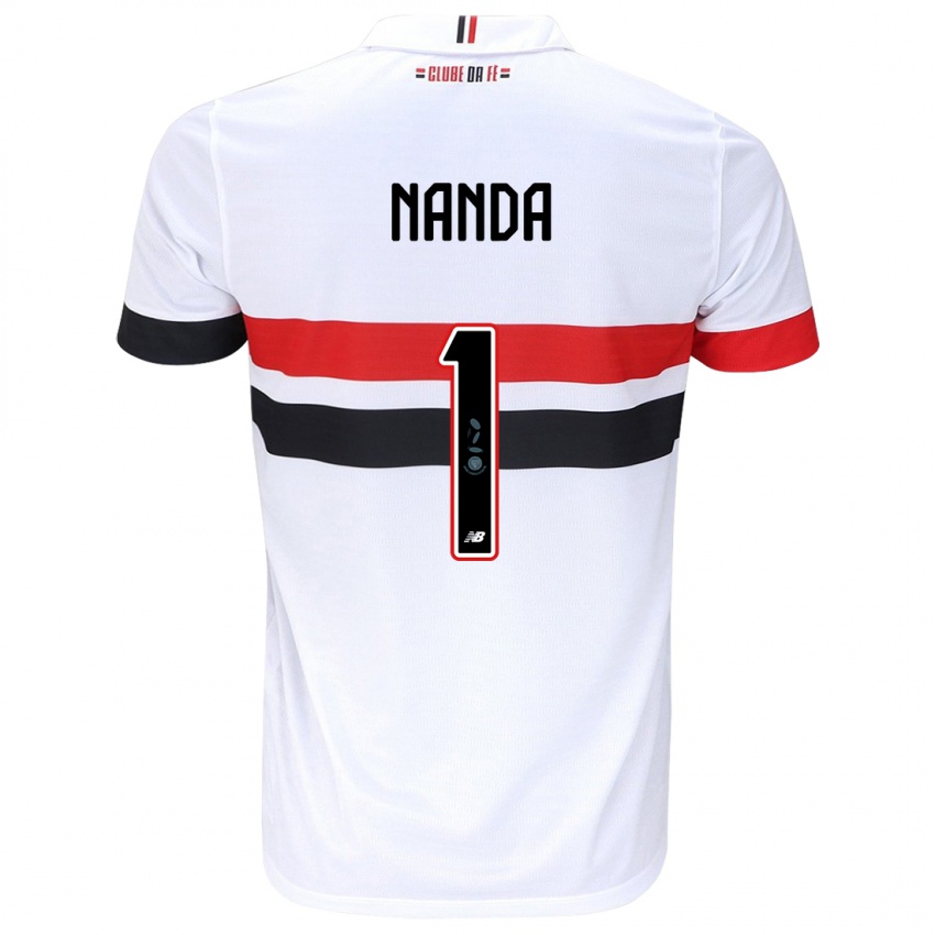 Niño Camiseta Nanda #1 Blanco Rojo Negro 1ª Equipación 2024/25 La Camisa Argentina