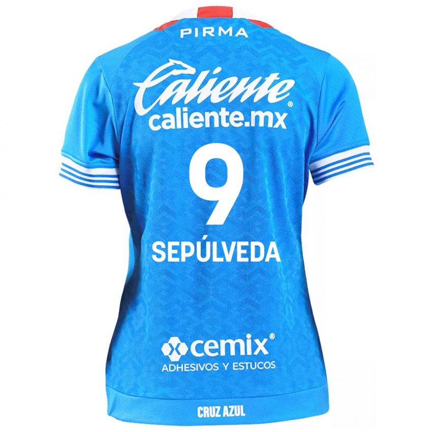 Niño Camiseta Ángel Sepúlveda #9 Cielo Azul 1ª Equipación 2024/25 La Camisa Argentina