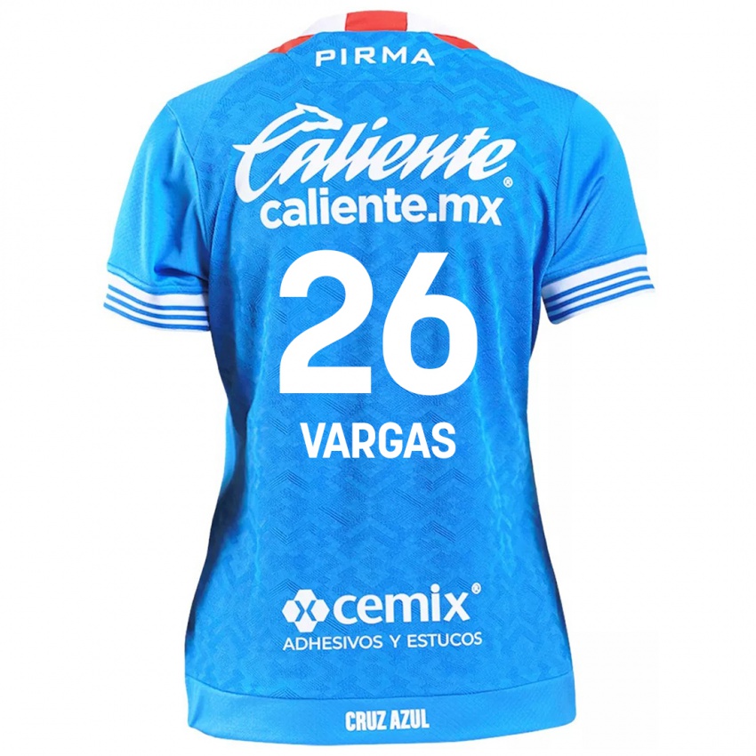 Niño Camiseta Carlos Vargas #26 Cielo Azul 1ª Equipación 2024/25 La Camisa Argentina