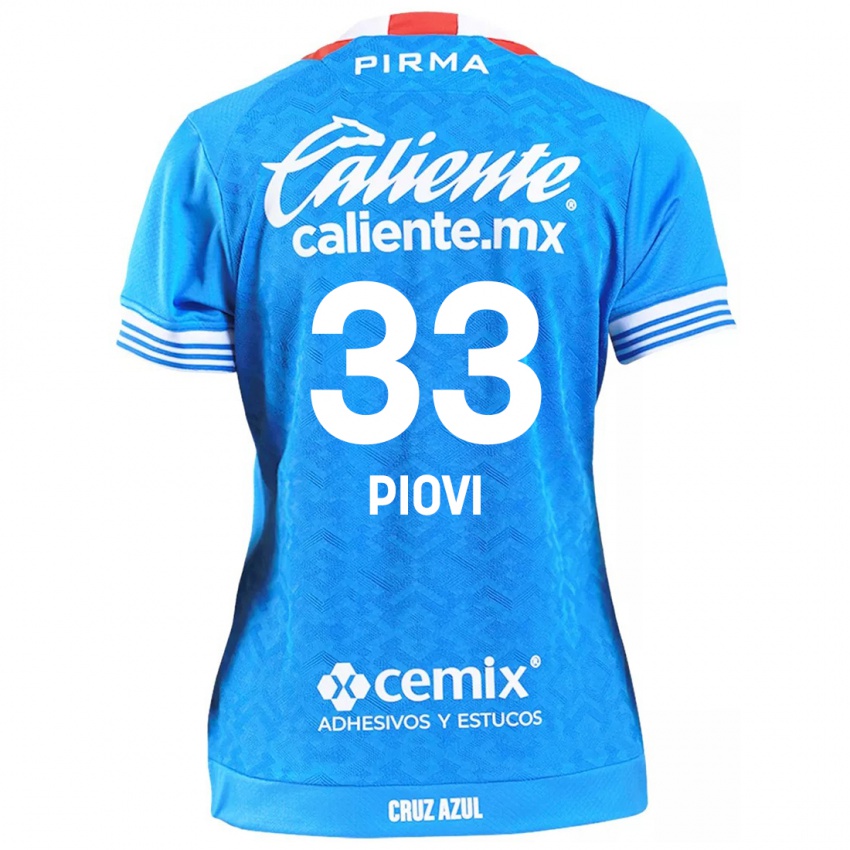 Niño Camiseta Gonzalo Piovi #33 Cielo Azul 1ª Equipación 2024/25 La Camisa Argentina