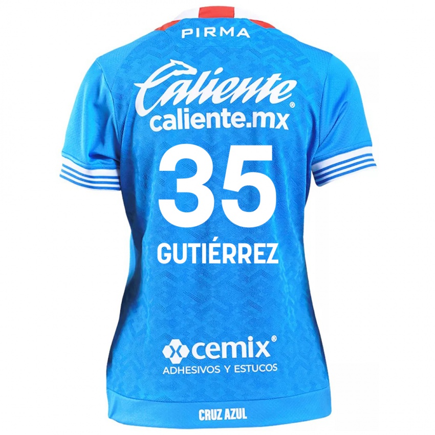 Niño Camiseta Luis Gutiérrez #35 Cielo Azul 1ª Equipación 2024/25 La Camisa Argentina