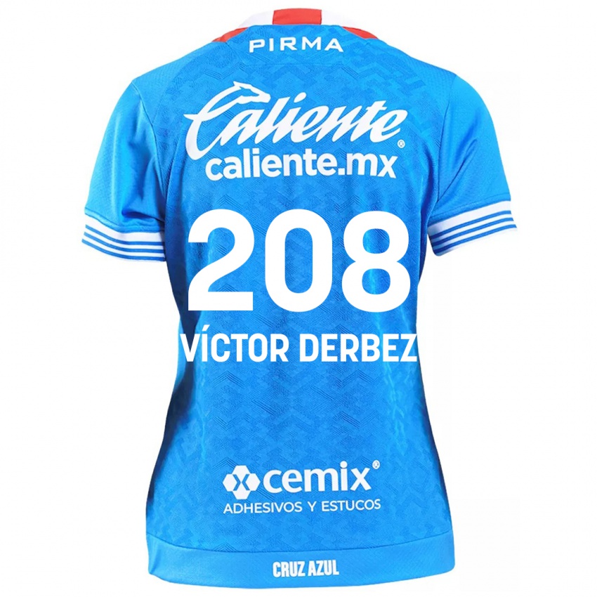 Niño Camiseta Louis Víctor Derbez #208 Cielo Azul 1ª Equipación 2024/25 La Camisa Argentina