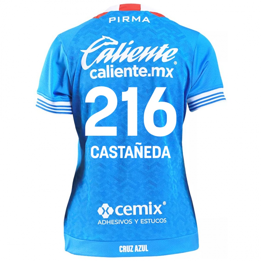 Niño Camiseta Ian Castañeda #216 Cielo Azul 1ª Equipación 2024/25 La Camisa Argentina