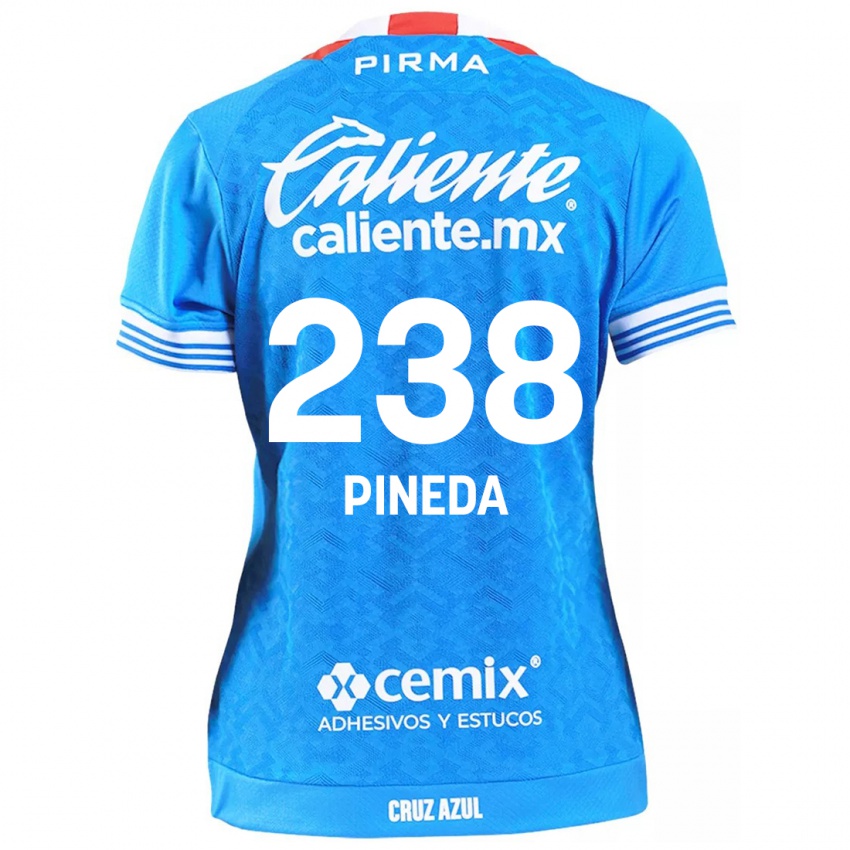 Niño Camiseta Zadiel Pineda #238 Cielo Azul 1ª Equipación 2024/25 La Camisa Argentina