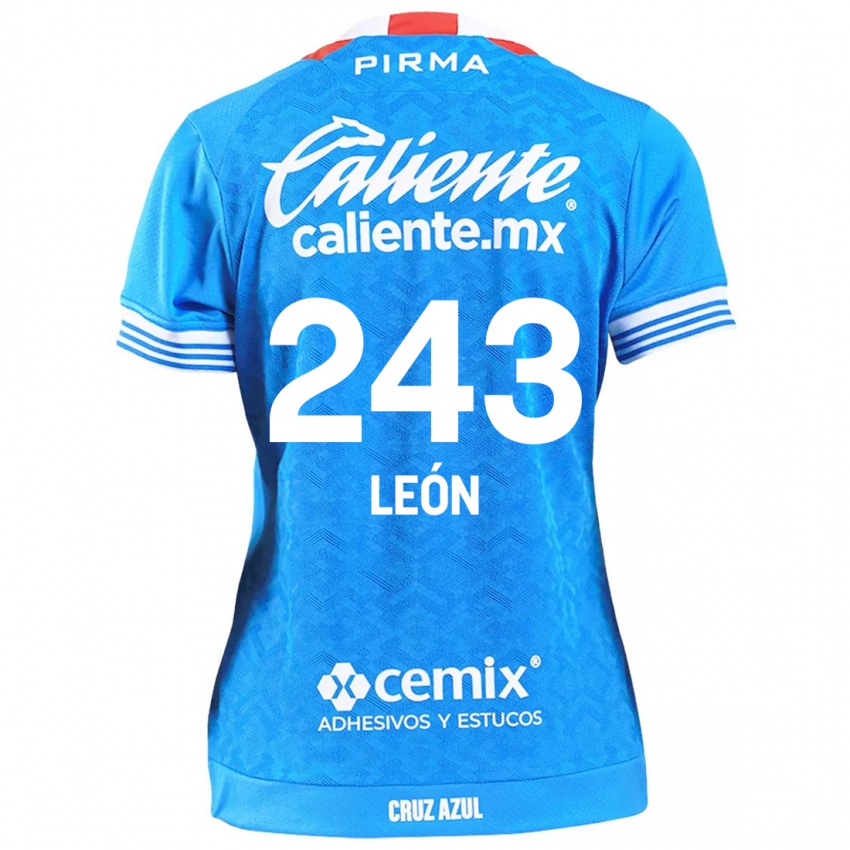 Niño Camiseta Cristhian León #243 Cielo Azul 1ª Equipación 2024/25 La Camisa Argentina