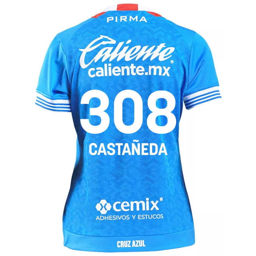 Niño Camiseta Emiliano Castañeda #308 Cielo Azul 1ª Equipación 2024/25 La Camisa Argentina