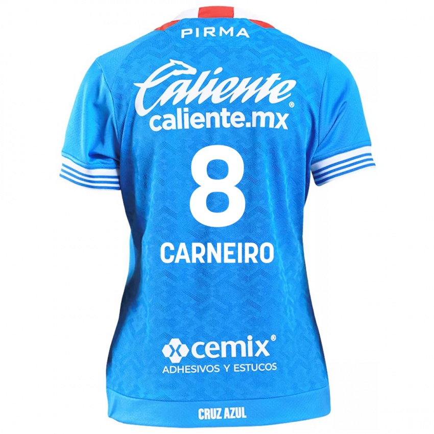 Niño Camiseta Gonzalo Carneiro #8 Cielo Azul 1ª Equipación 2024/25 La Camisa Argentina