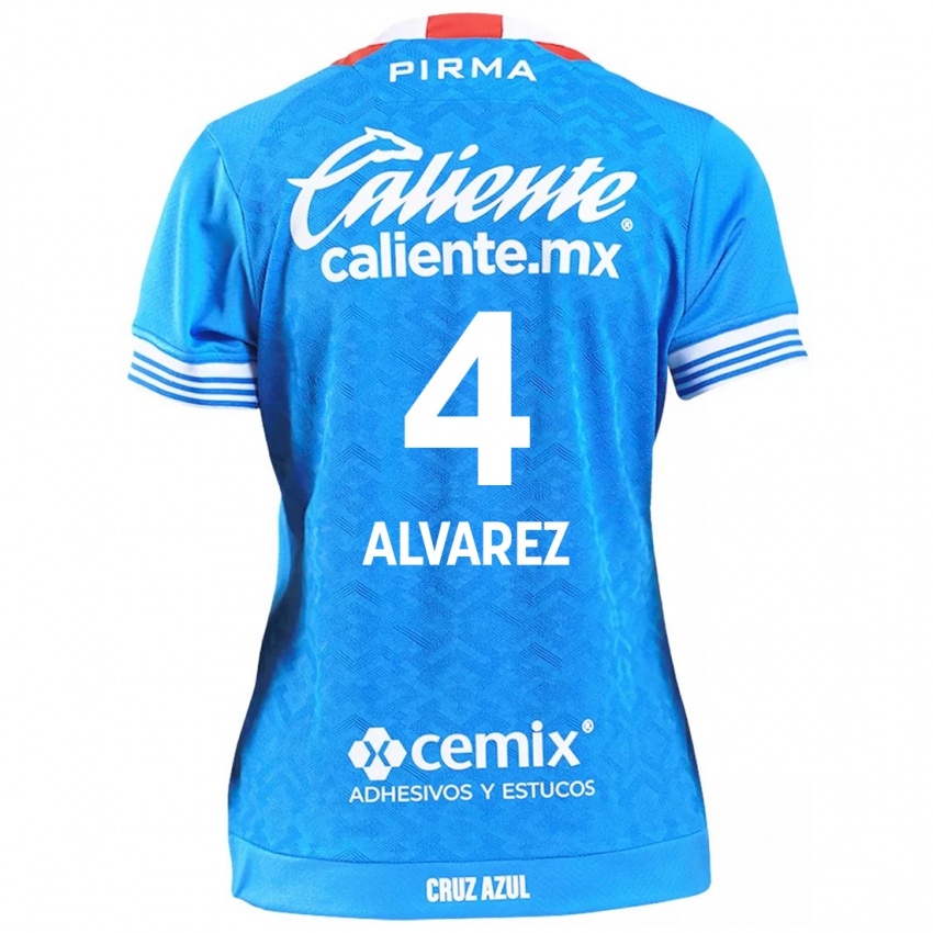 Niño Camiseta Gabriela Alvarez #4 Cielo Azul 1ª Equipación 2024/25 La Camisa Argentina