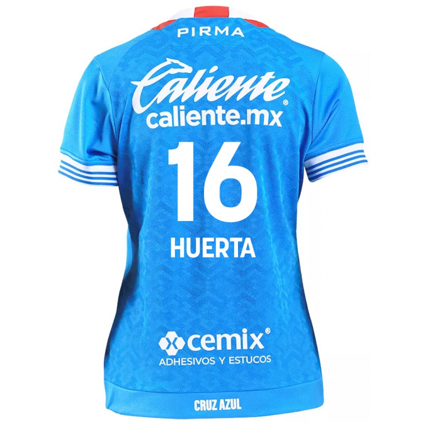 Niño Camiseta Ana Gabriela Huerta #16 Cielo Azul 1ª Equipación 2024/25 La Camisa Argentina