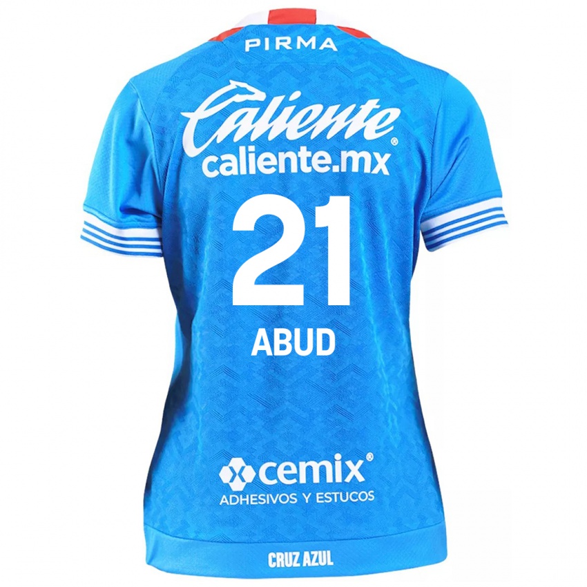 Niño Camiseta Karime Abud #21 Cielo Azul 1ª Equipación 2024/25 La Camisa Argentina