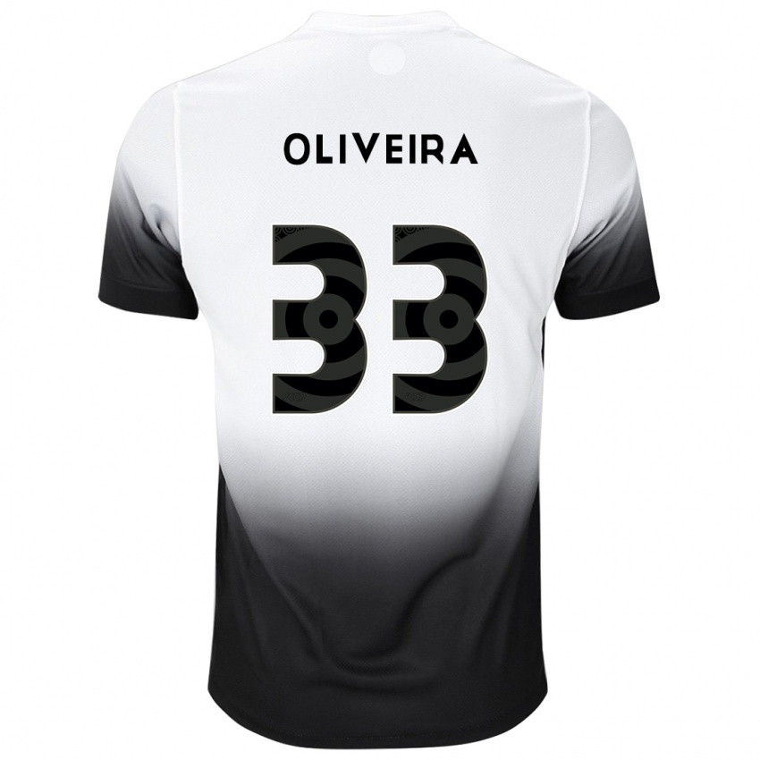 Niño Camiseta Ruan Oliveira #33 Blanco Negro 1ª Equipación 2024/25 La Camisa Argentina