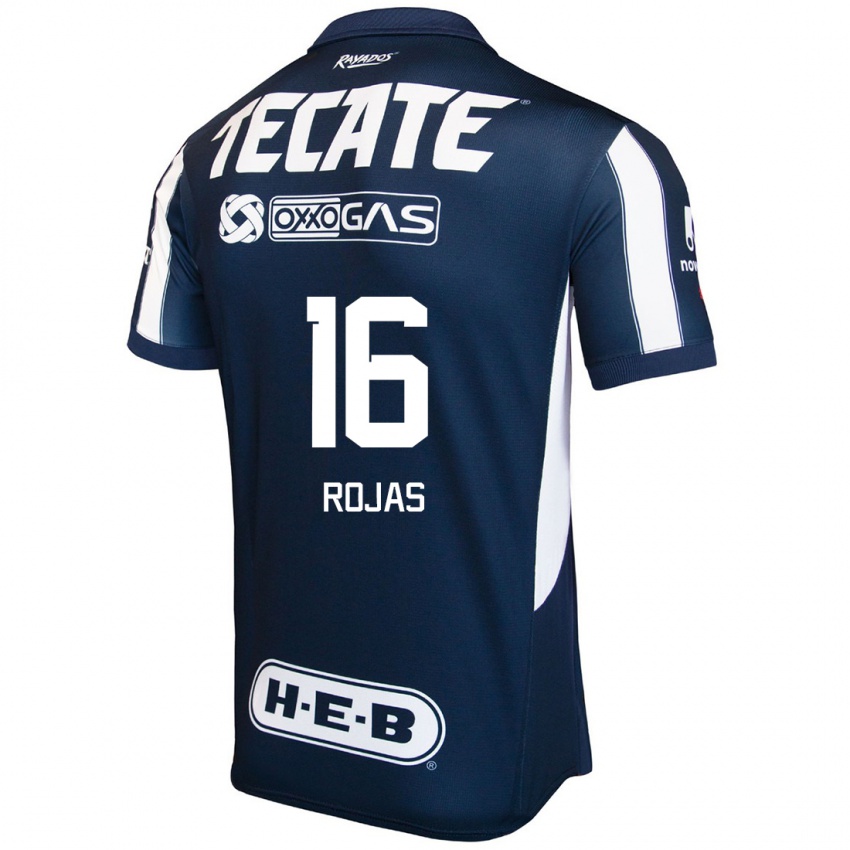 Niño Camiseta Johan Rojas #16 Azul Rojo Blanco 1ª Equipación 2024/25 La Camisa Argentina