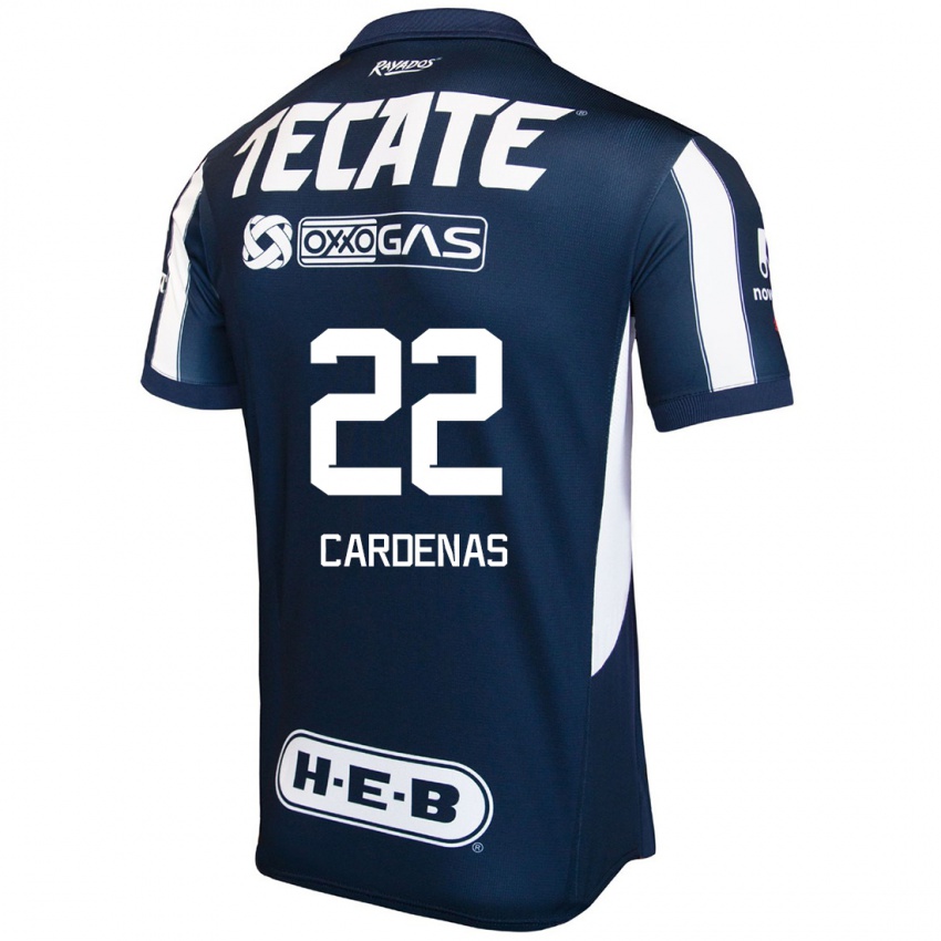 Niño Camiseta Luis Cárdenas #22 Azul Rojo Blanco 1ª Equipación 2024/25 La Camisa Argentina