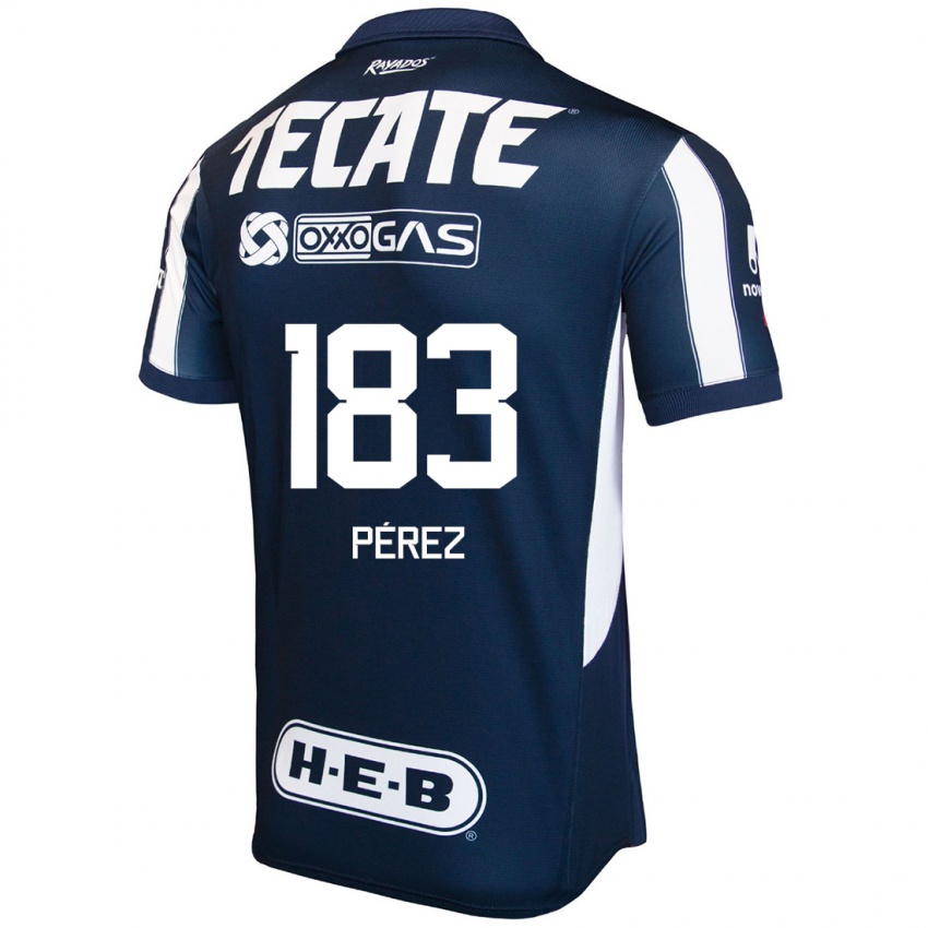 Niño Camiseta Santiago Perez #183 Azul Rojo Blanco 1ª Equipación 2024/25 La Camisa Argentina