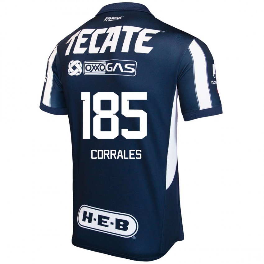 Niño Camiseta Ángel Corrales #185 Azul Rojo Blanco 1ª Equipación 2024/25 La Camisa Argentina