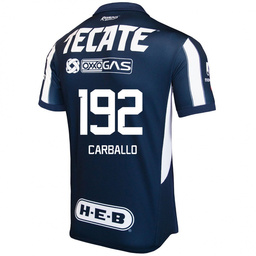 Niño Camiseta Erick Carballo #192 Azul Rojo Blanco 1ª Equipación 2024/25 La Camisa Argentina