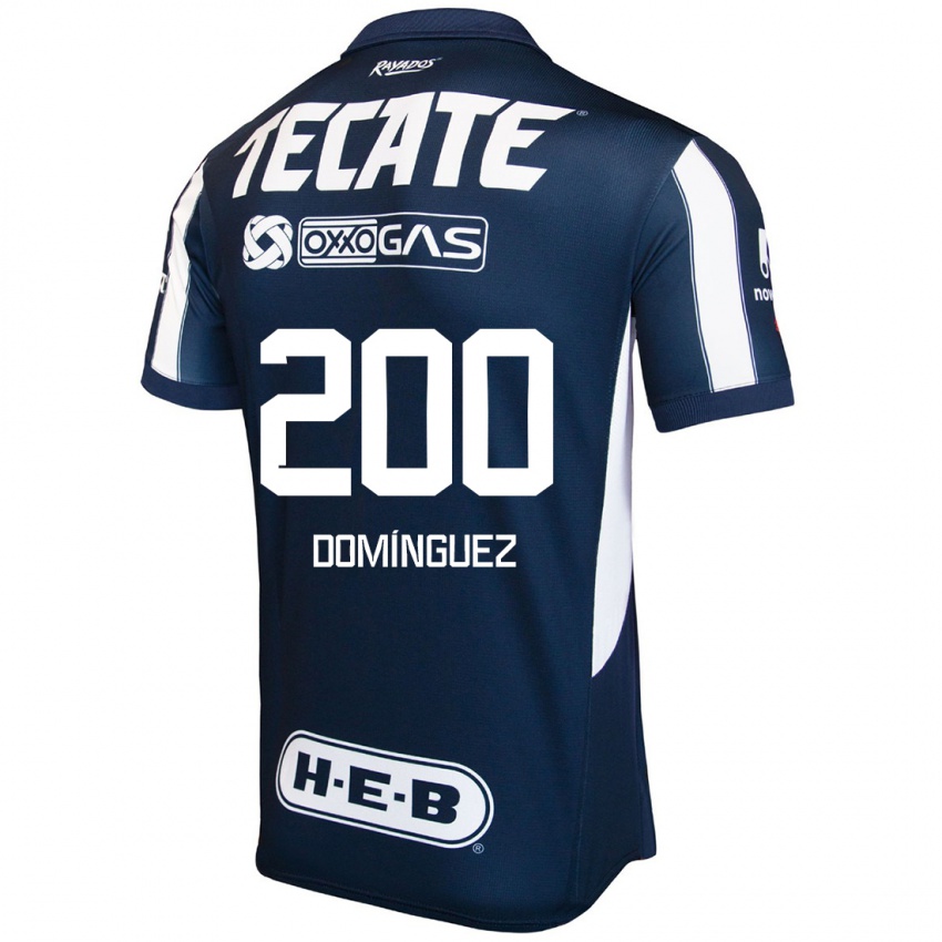 Niño Camiseta Joel Domínguez #200 Azul Rojo Blanco 1ª Equipación 2024/25 La Camisa Argentina