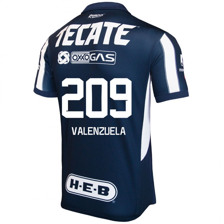 Niño Camiseta Francisco Valenzuela #209 Azul Rojo Blanco 1ª Equipación 2024/25 La Camisa Argentina