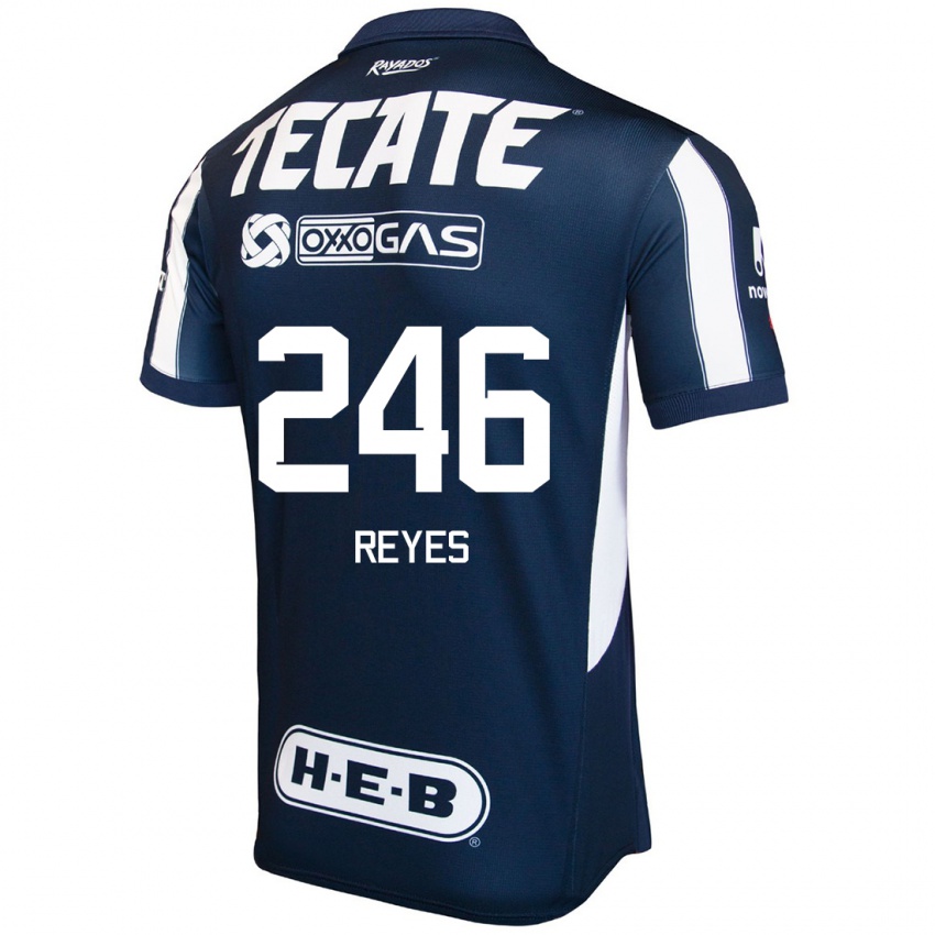 Niño Camiseta Cristian Reyes #246 Azul Rojo Blanco 1ª Equipación 2024/25 La Camisa Argentina