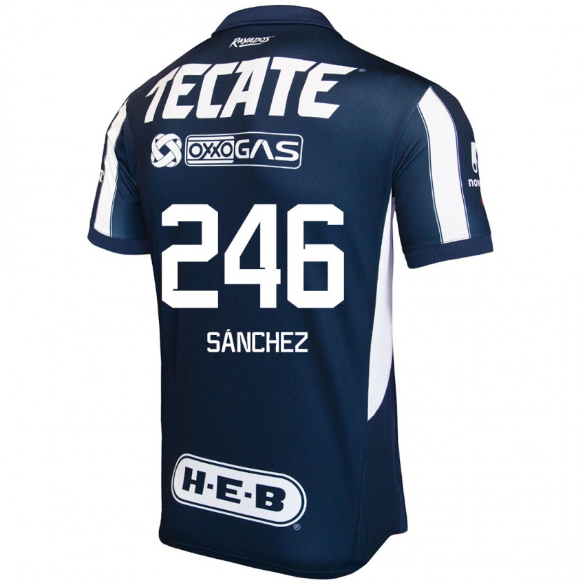 Niño Camiseta Diego Sánchez #246 Azul Rojo Blanco 1ª Equipación 2024/25 La Camisa Argentina