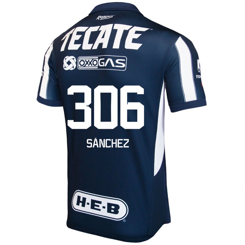 Niño Camiseta Jorge Sánchez #306 Azul Rojo Blanco 1ª Equipación 2024/25 La Camisa Argentina